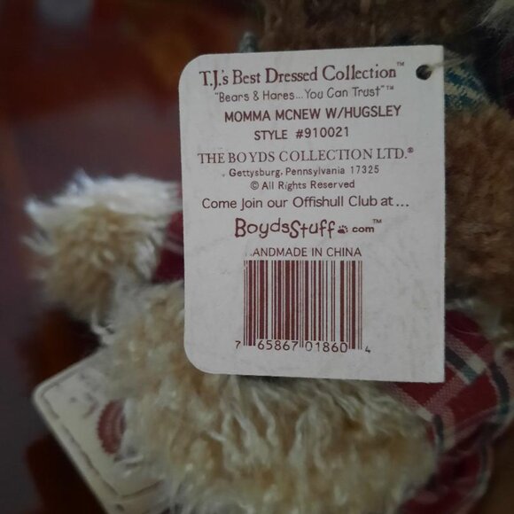 Collectible Boyds Bear Set Momma with Baby - Picture 6 of 7